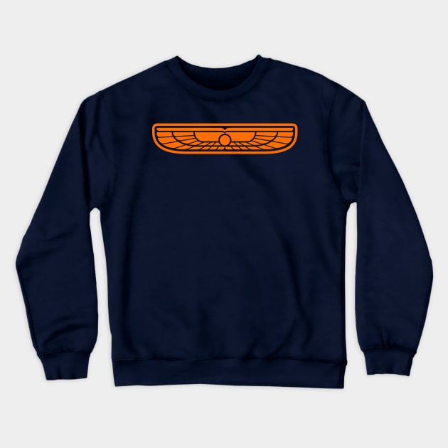 Orange Winged Sun Logo Crewneck Sweatshirt by Studio Yutani